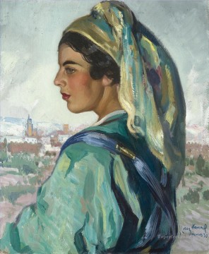 アラブ Painting - GIRL FROM MARRAKESH ホセ・クルス・エレーラ ジャンル アラベール
